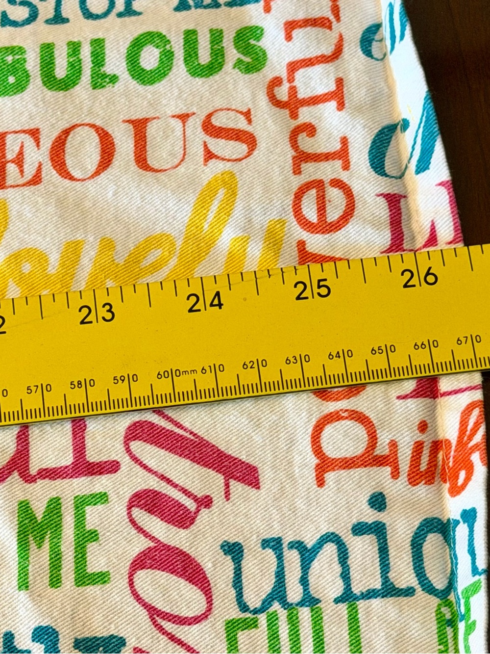 Colorful Word-Print Kitchen Apron - Picture 5 of 6